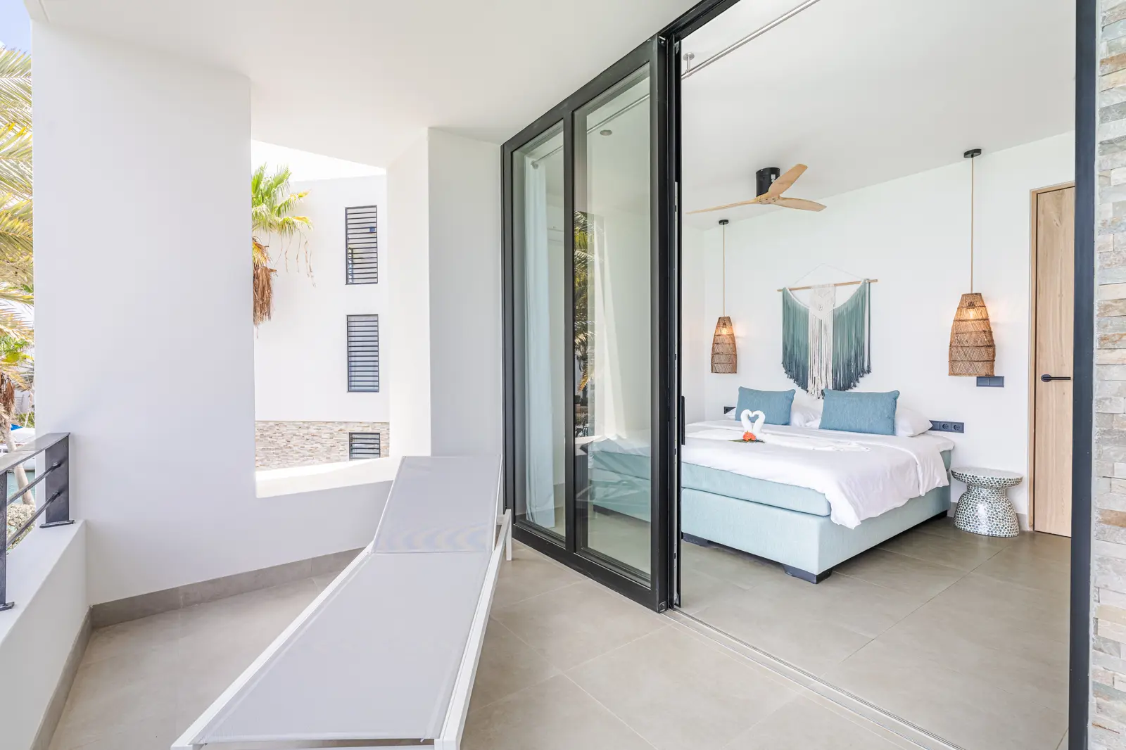 Balkon van het 3-kamerappartement