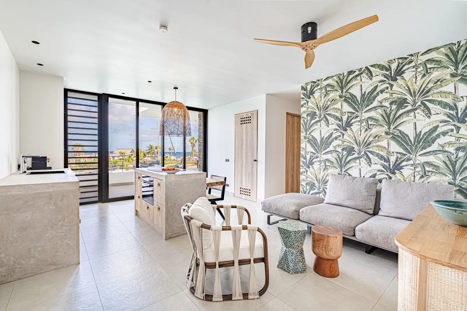 Slaapkamer 3-kamerappartement bij Van der Valk Bonaire
